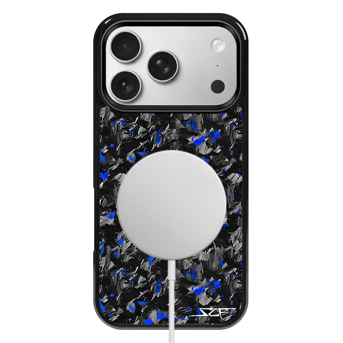 iPhone | Blue Flake Real Forged Carbon Fiber Phone Case | CLASSIC Series