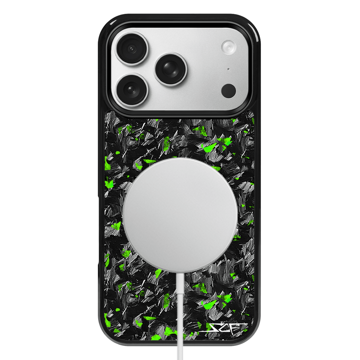 iPhone | Green Flake Real Forged Carbon Fiber Phone Case | CLASSIC Series