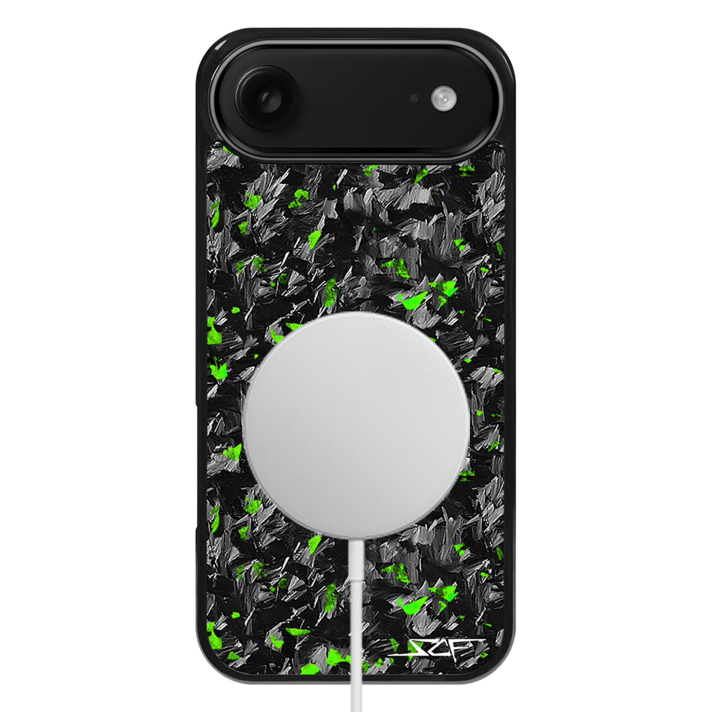 iPhone | Green Flake Real Forged Carbon Fiber Phone Case | CLASSIC Series
