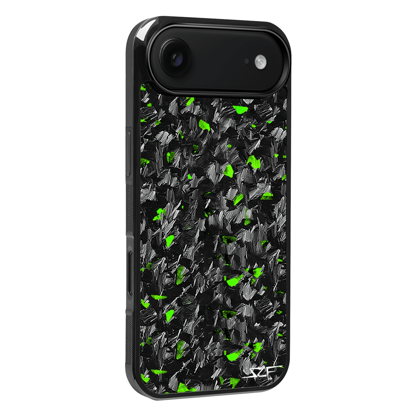 iPhone | Green Flake Real Forged Carbon Fiber Phone Case | CLASSIC Series