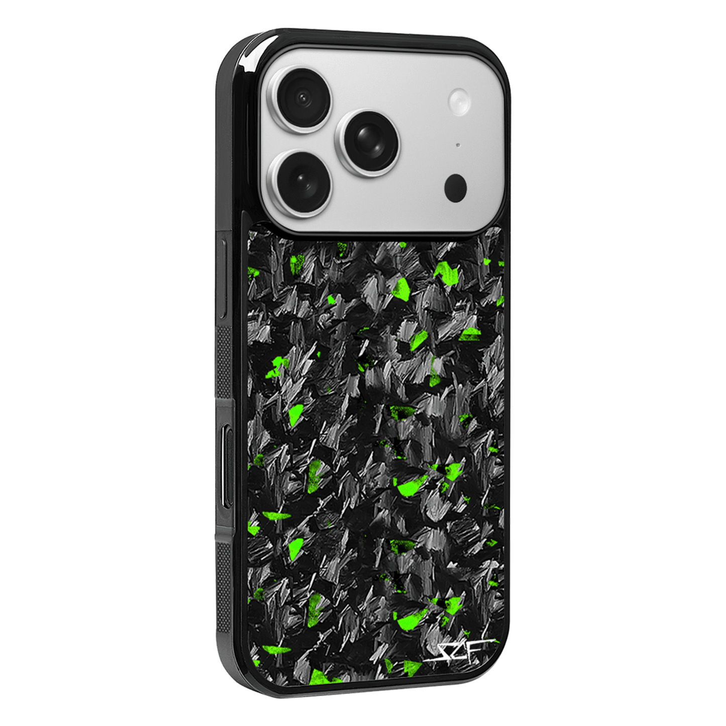 iPhone | Green Flake Real Forged Carbon Fiber Phone Case | CLASSIC Series