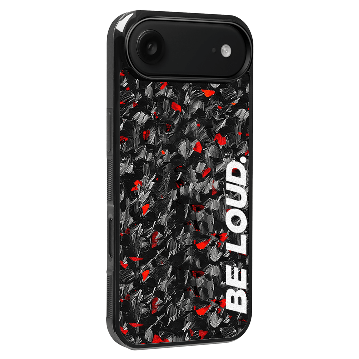 iPhone | Red Flake Real Forged Carbon Fiber Case | BE LOUD. x SCF