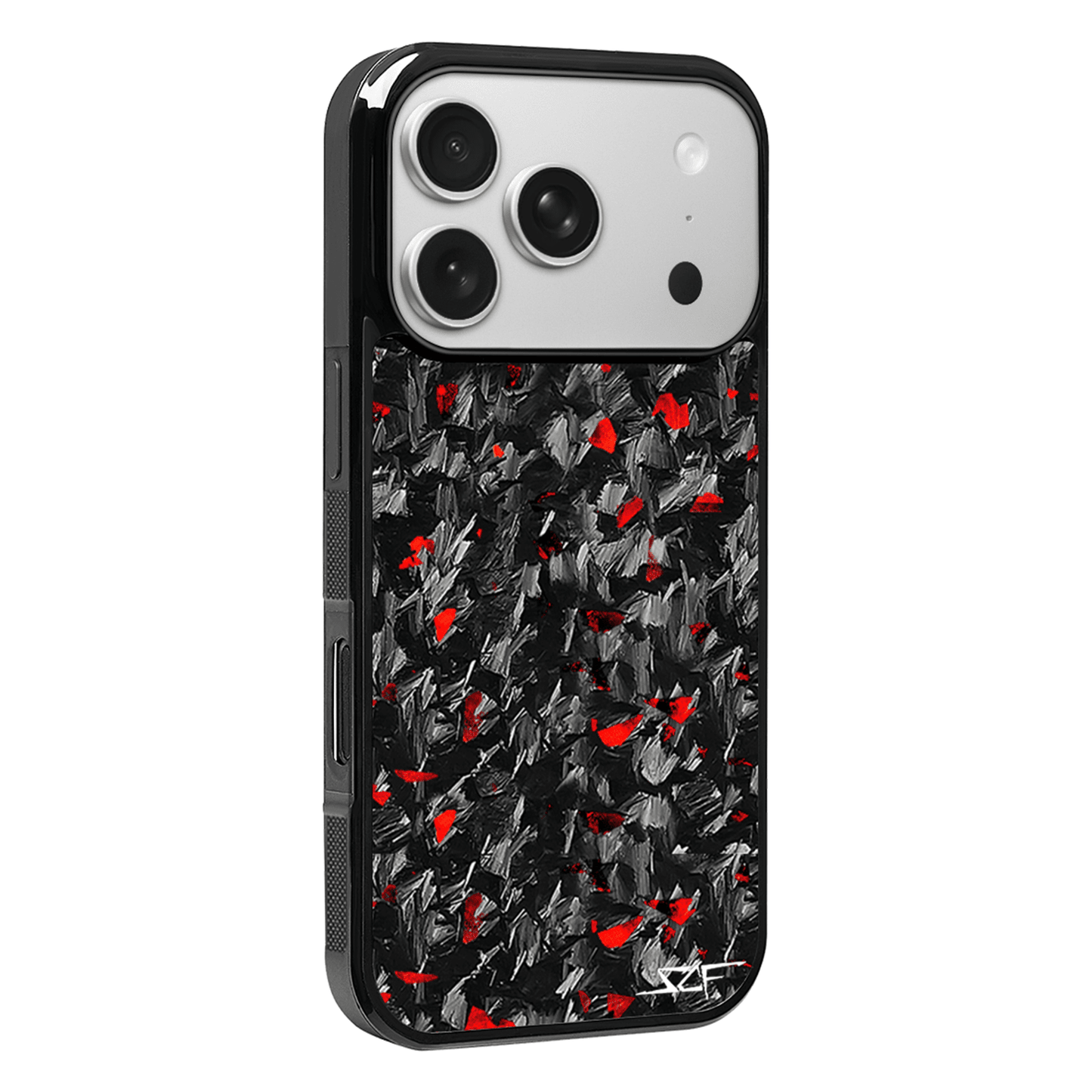 iPhone | Red Flake Real Forged Carbon Fiber Phone Case | CLASSIC Series