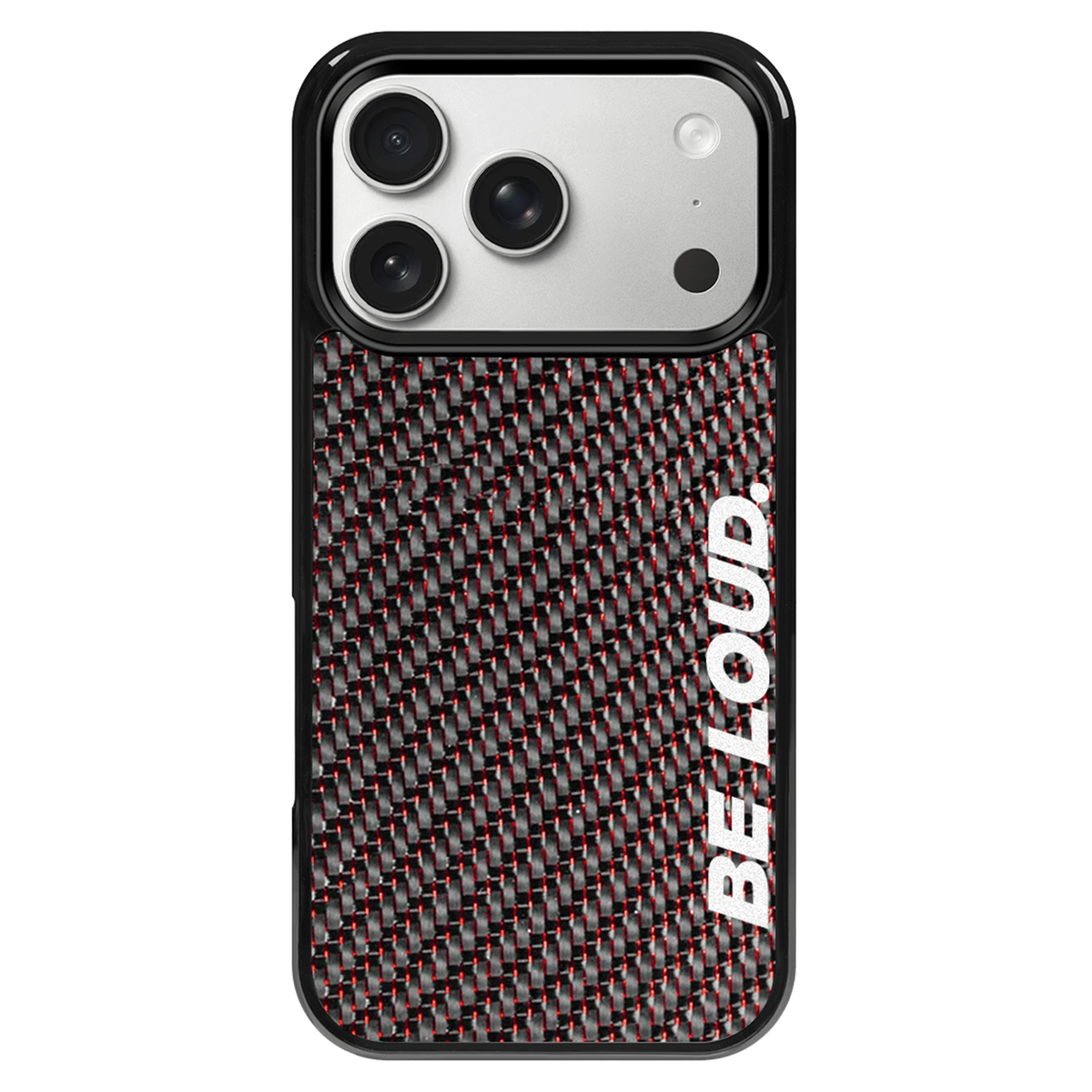 iPhone | Red Lace Real Forged Carbon Fiber Case | BE LOUD. x SCF